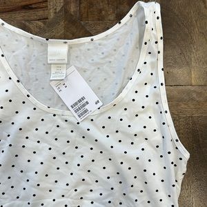 HM | White & Black Polka Dot Tank | Size M | NWT